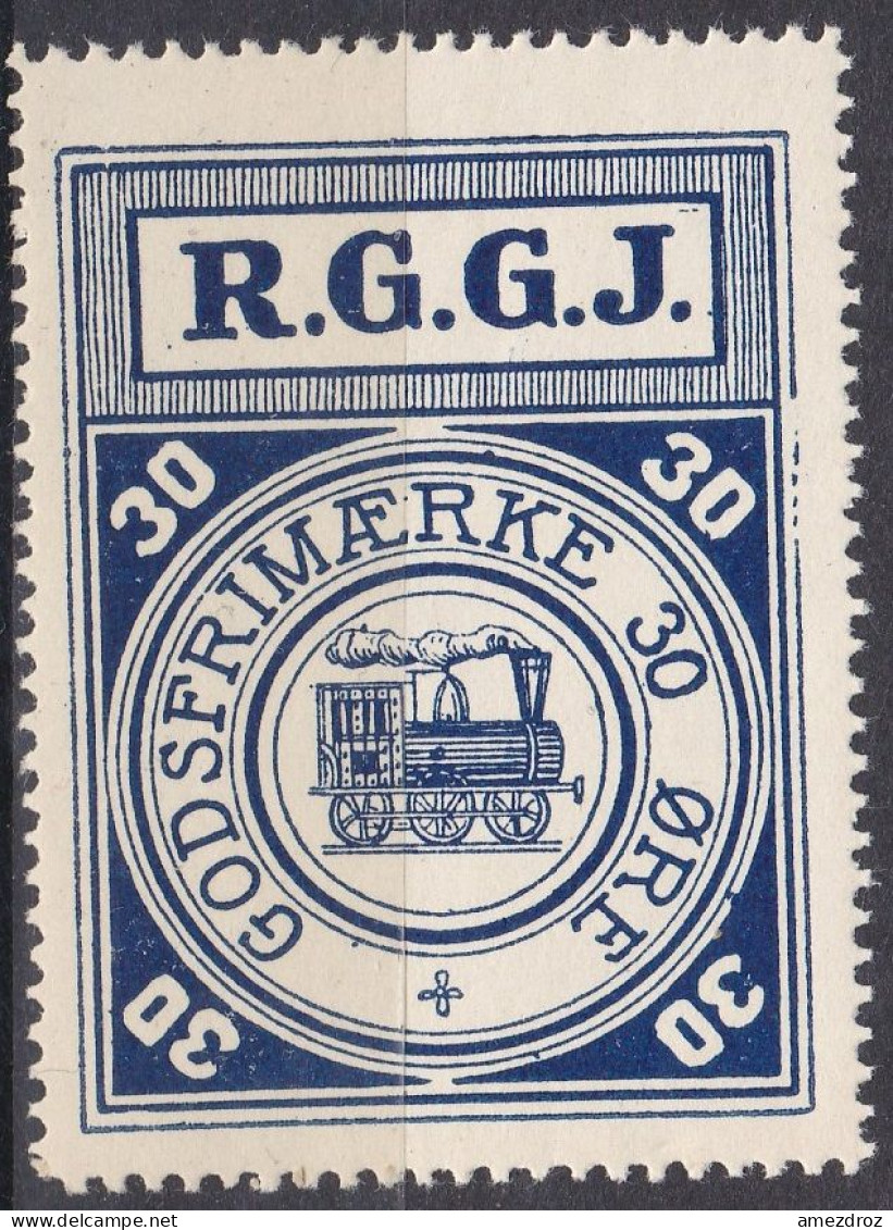 Chemin De Fer Danois  - Danemark Railway  NMH RGGJ  (A17) - Paketmarken