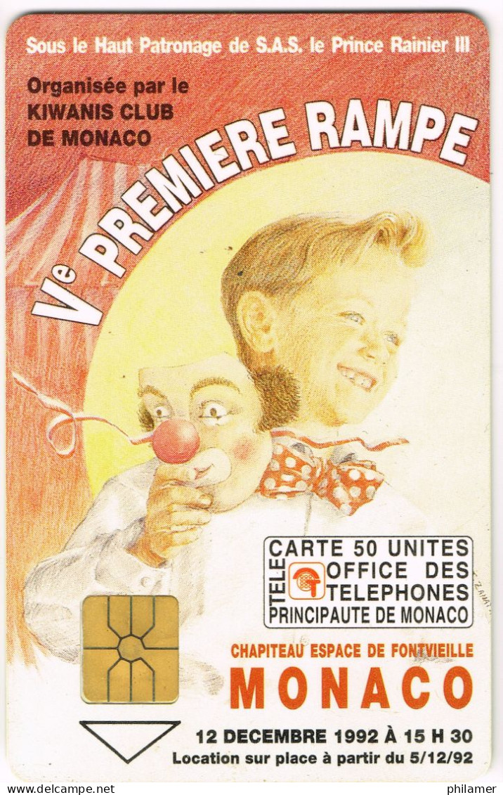 MONACO France French Telecarte Phonecard MF25 Festival Du Cirque Clown Chapiteau Espace Fontvieille UT BE -  Schede Ad Uso Militare
