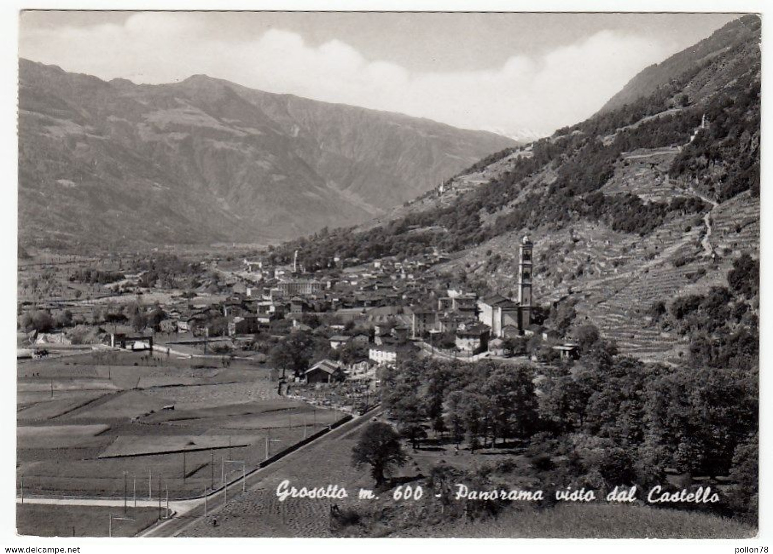 GROSOTTO - PANORAMA VISTO DAL CASTELLO - SONDRIO - 1961 - Sondrio