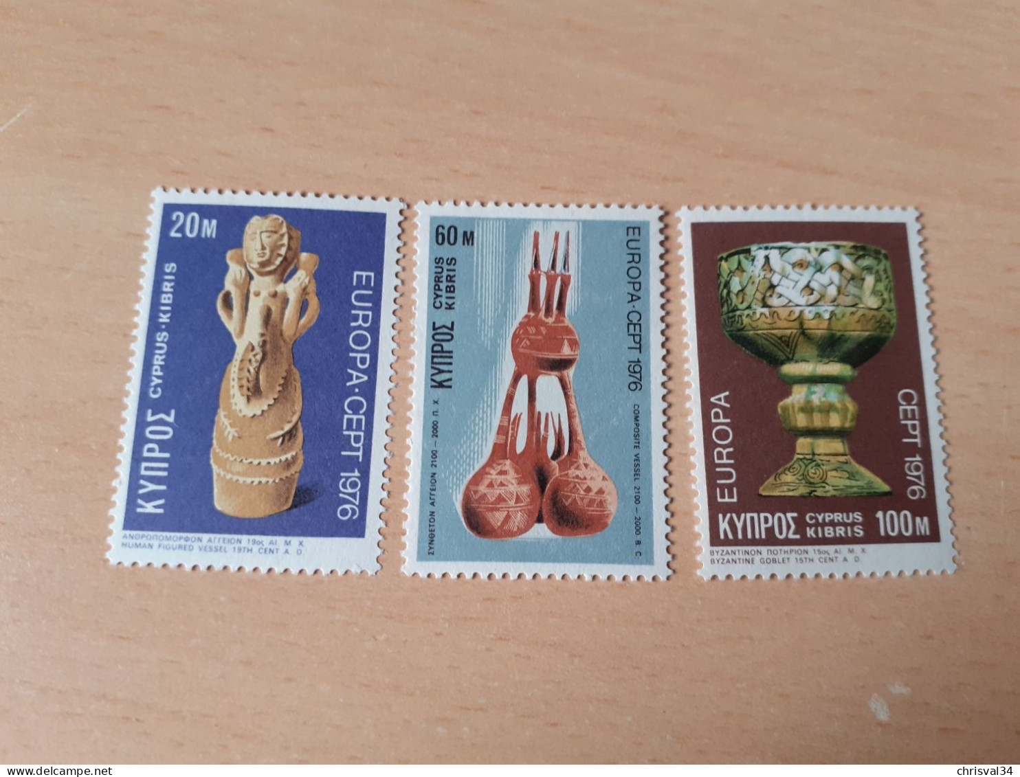 TIMBRES   CHYPRE     EUROPA    1976    N  429  A  431   COTE  3,00  EUROS   NEUFS   LUXE** - 1976