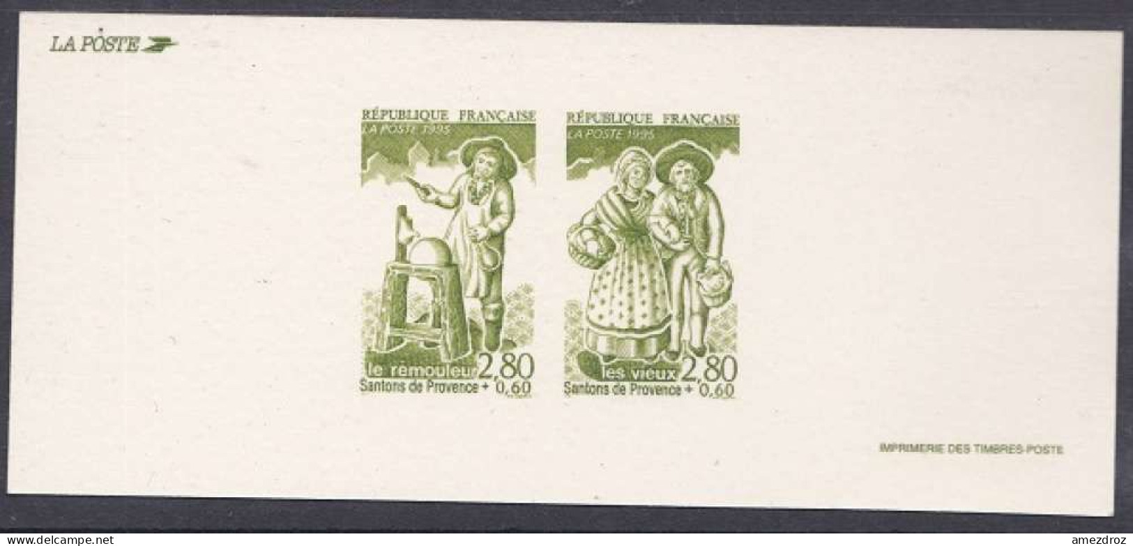 France Gravure Officielle - Santons De Provence (4) - Documents Of Postal Services