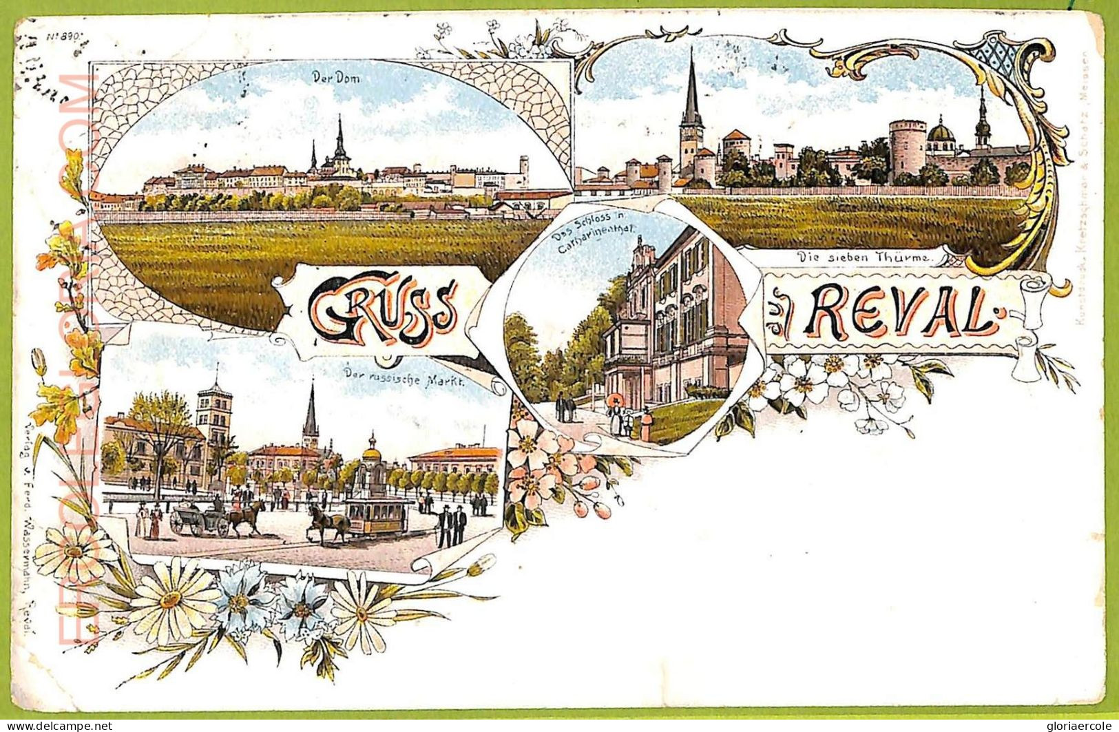 Ae9581 - ESTONIA - Ansichtskarten VINTAGE POSTCARD - Gruss Aus  Reval - 1897 - Estonie