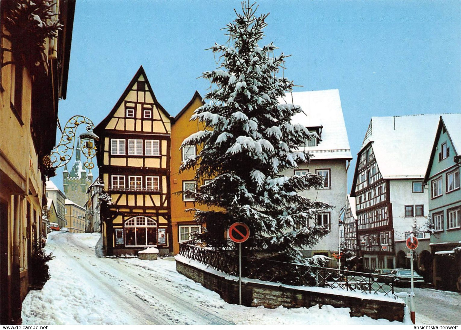 Bad Wimpfen Salzgasse Mit Blauem Turm Im Schnee Ngl #170.601 - Autres & Non Classés