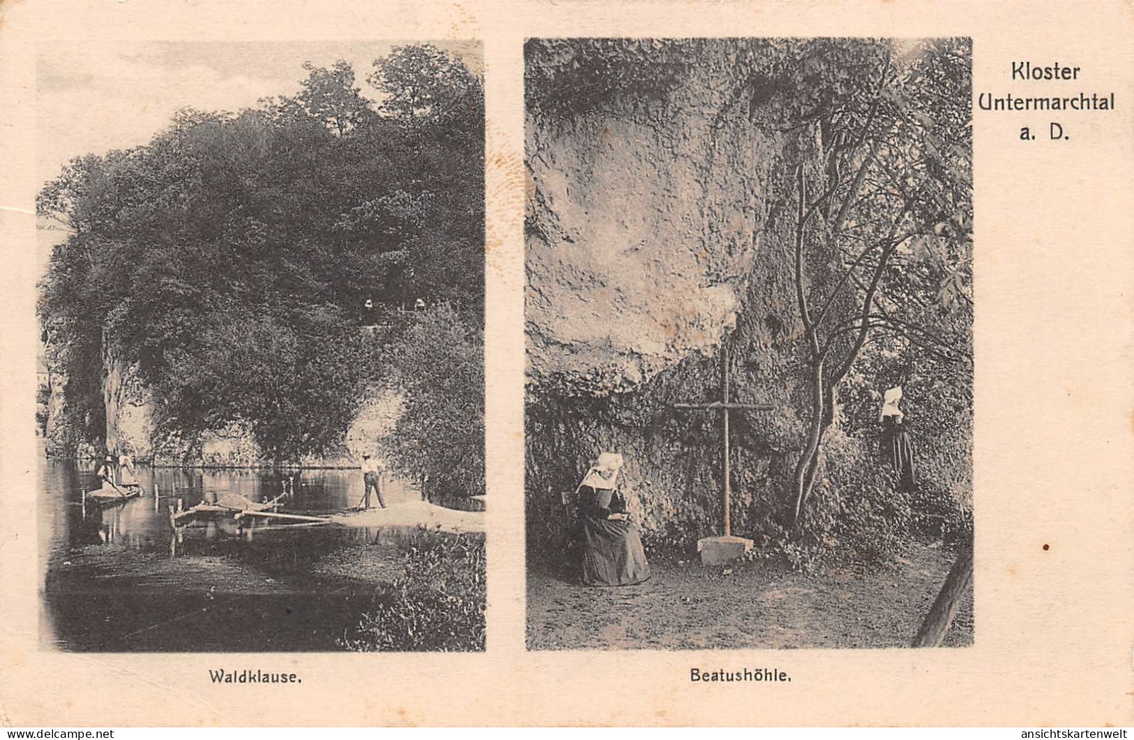 Kloster Untermarchtal Waldklause Beatushöhle Gl1914 #170.623 - Sonstige & Ohne Zuordnung