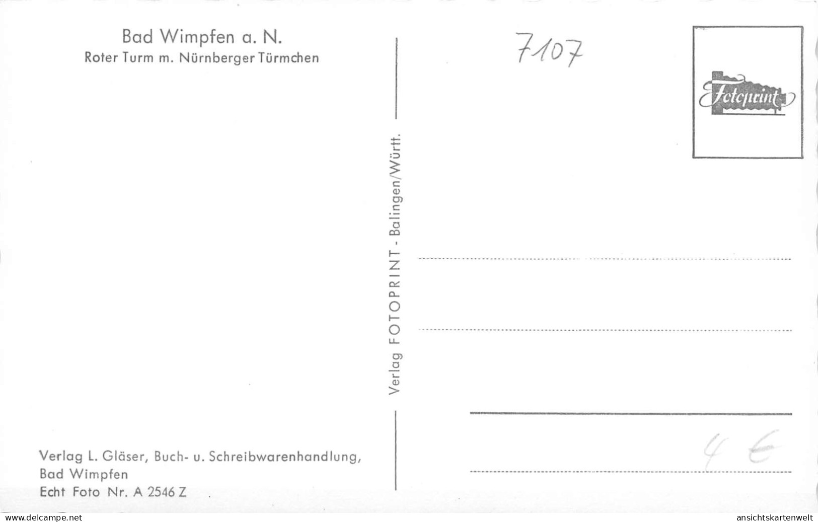 Bad Wimpfen Roter Turm Mit Nürnberger Türmchen Ngl #170.653 - Sonstige & Ohne Zuordnung