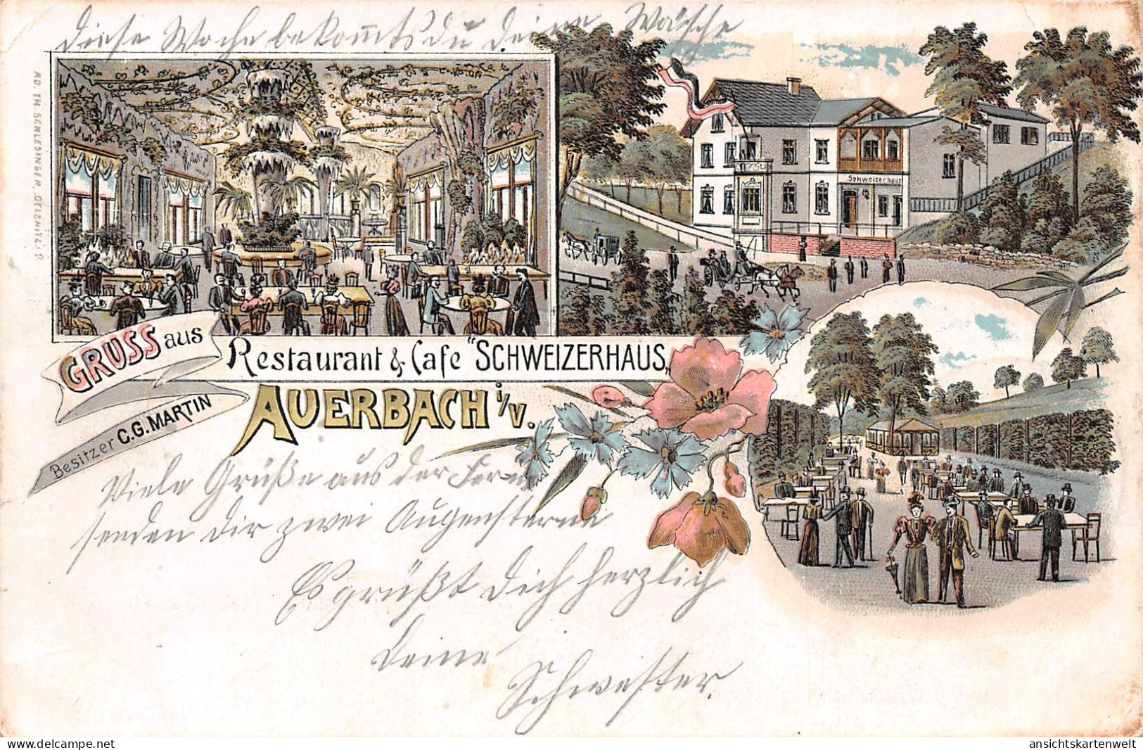 Auerbach I.V. Litho Restaurant Schweizerhaus Gl1900 #170.630 - Sonstige & Ohne Zuordnung