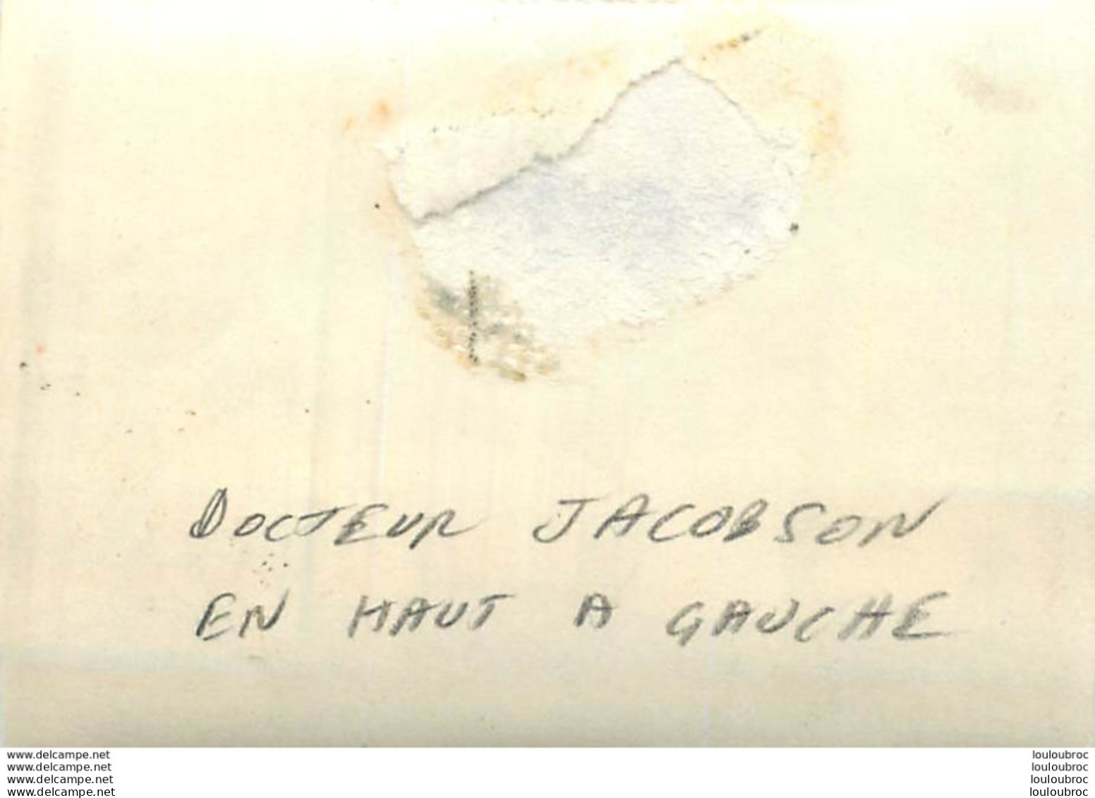 PHOTO 8 X 5.50 CM DOCTEUR JACOBSON  EN HAUT A GAUCHE - Salud