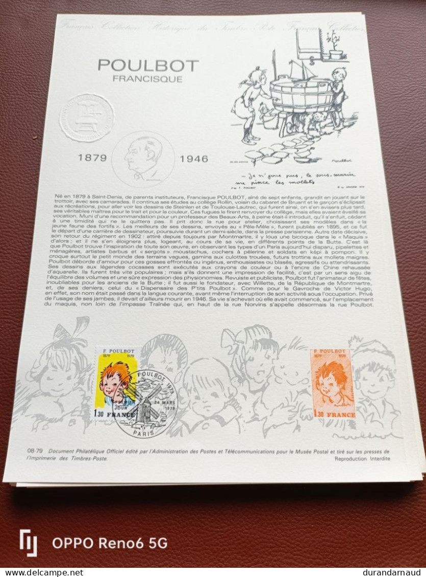 Document Philatelique POULBOT 08/1979 - Documents Of Postal Services