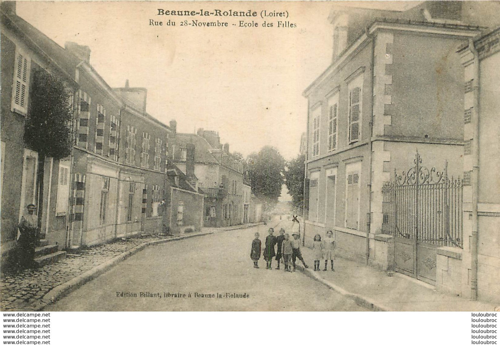 BEAUNE LA ROLANDE RUE DU 28 NOVEMBRE ECOLE DES FILLES - Beaune-la-Rolande