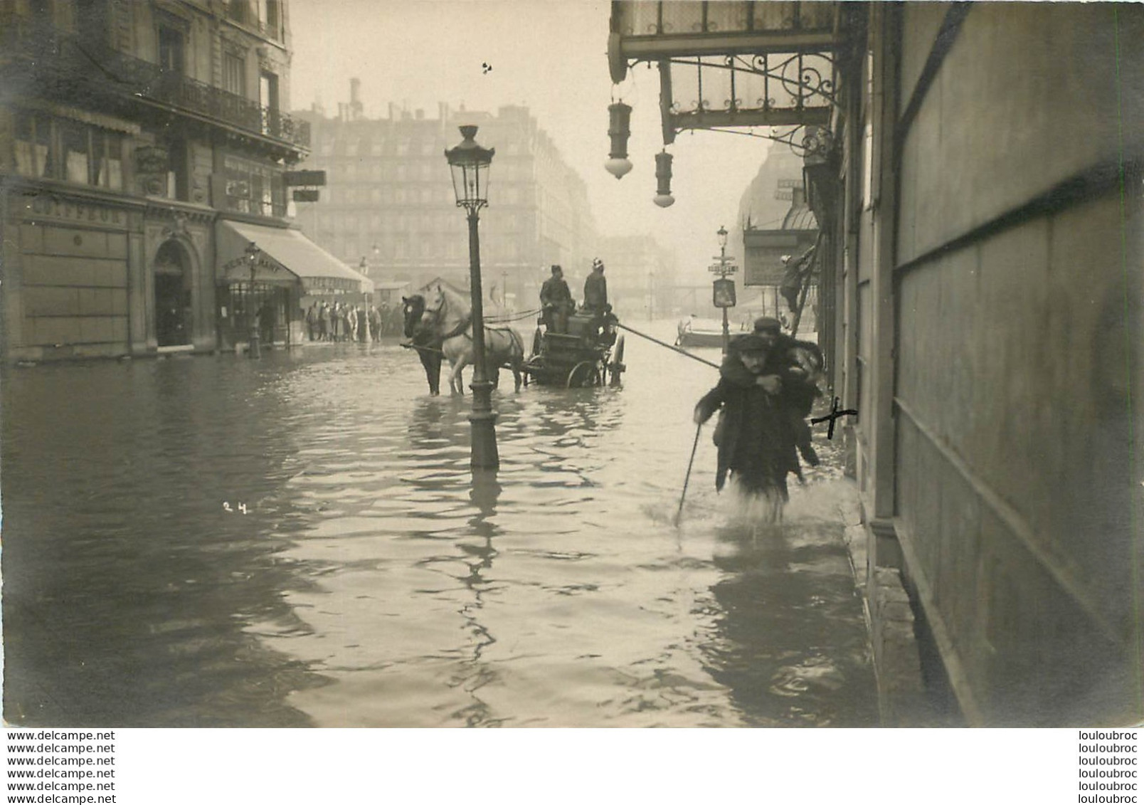 PARIS INONDATIONS  CARTE PHOTO CRUE 01/1910 - Paris Flood, 1910