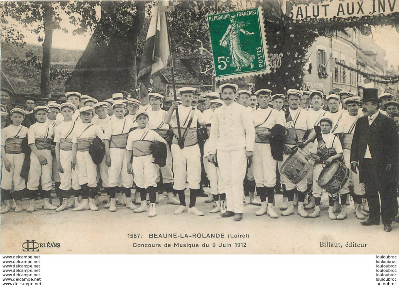 BEAUNE LA ROLANDE CONCOURS DE MUSIQUE DU 9 JUIN 1912 Ref1 - Beaune-la-Rolande