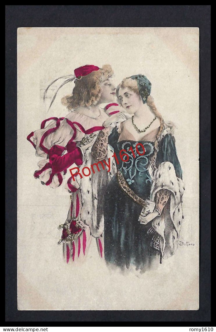 Bottaro - 1903.  Edition L'Hirondelle  Aquarellée. Jeunes Filles - Scan Recto/verso. - Bottaro
