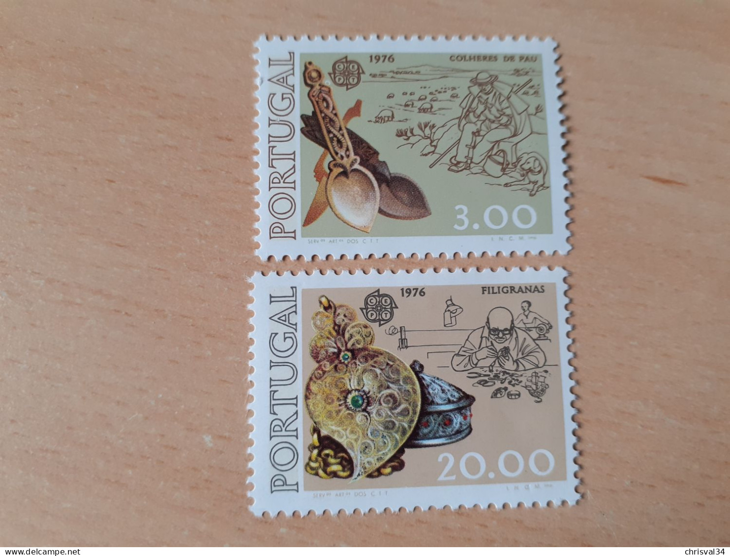 TIMBRES   PORTUGAL     EUROPA    1976    N  1291  /  1292   COTE  35,00  EUROS   NEUFS   LUXE** - 1976