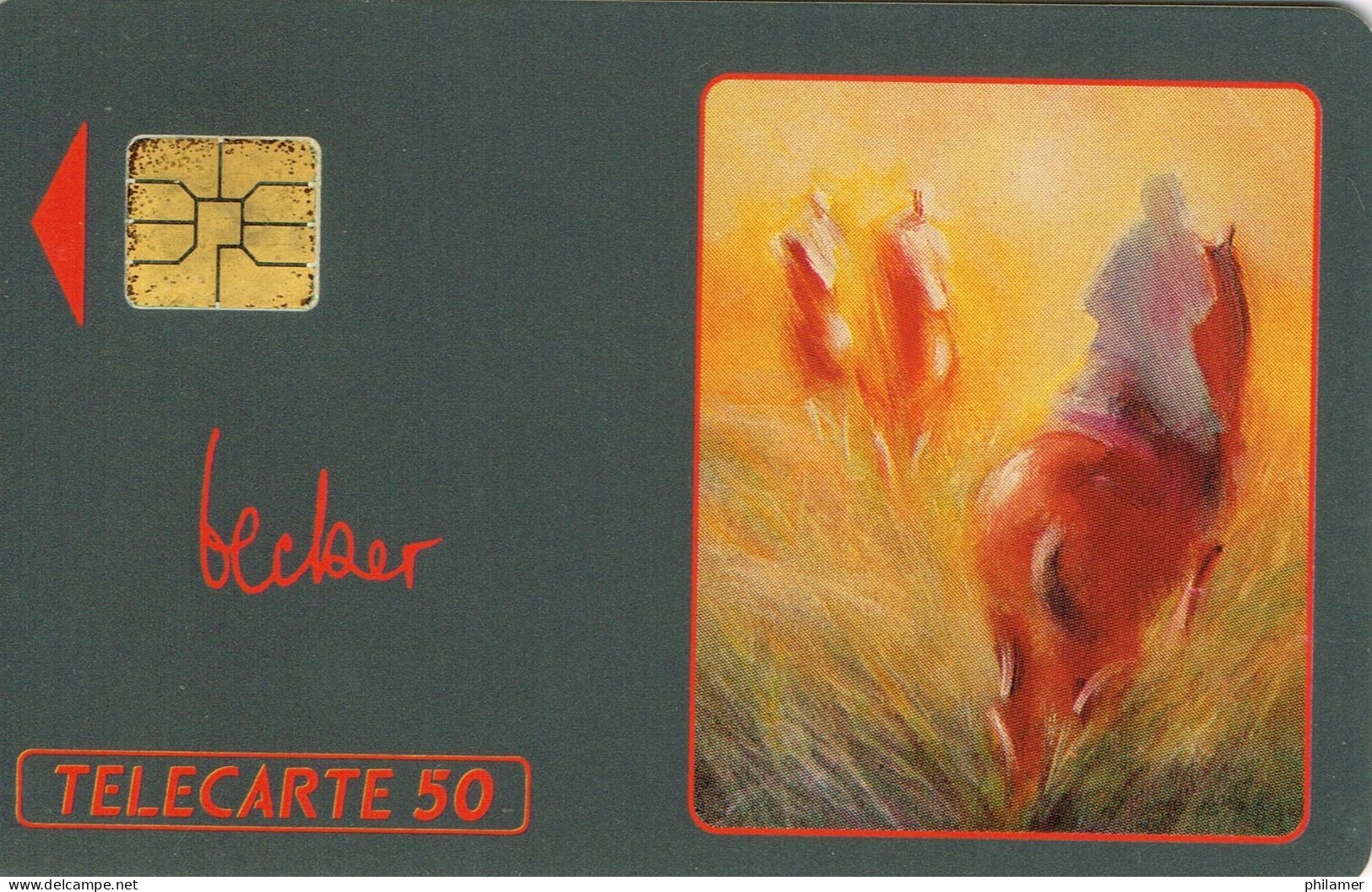 MONACO France French Telecarte Phonecard ME4 Randonnee Peinture Michel Becker Horse Cheval UT BE - Monaco