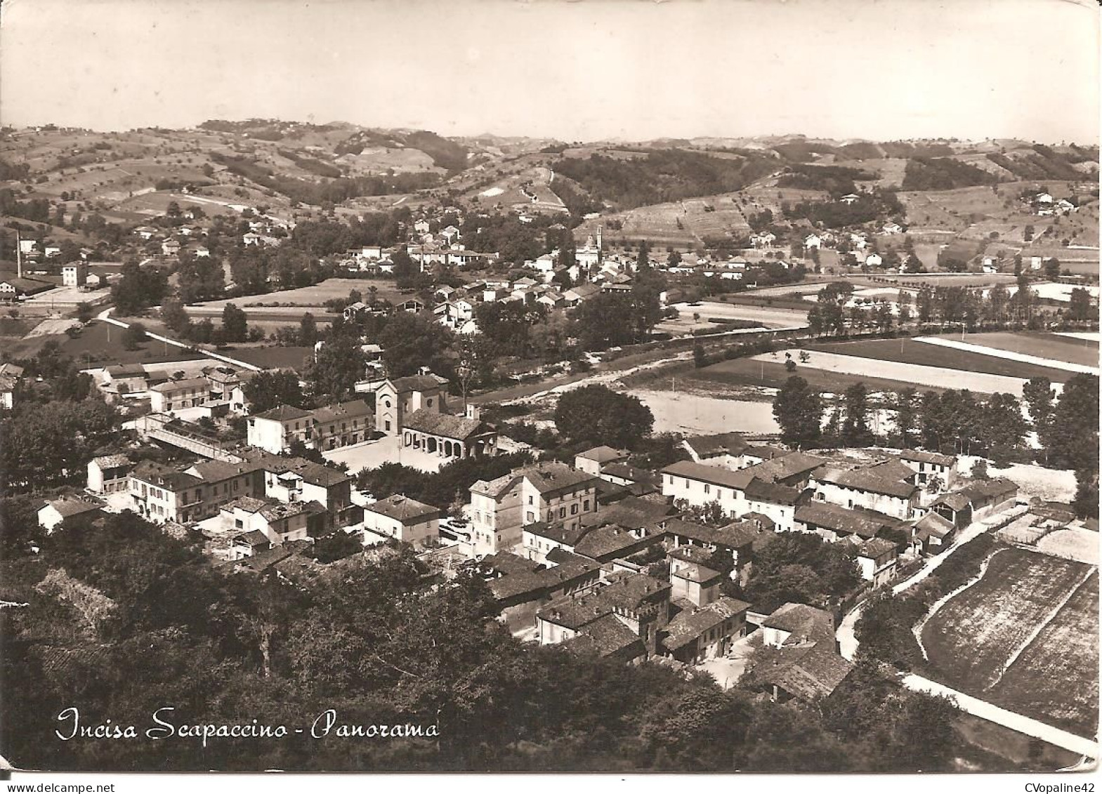 INCISA SCAPACCINO (Piemonte) Panorama En 1950 - Asti