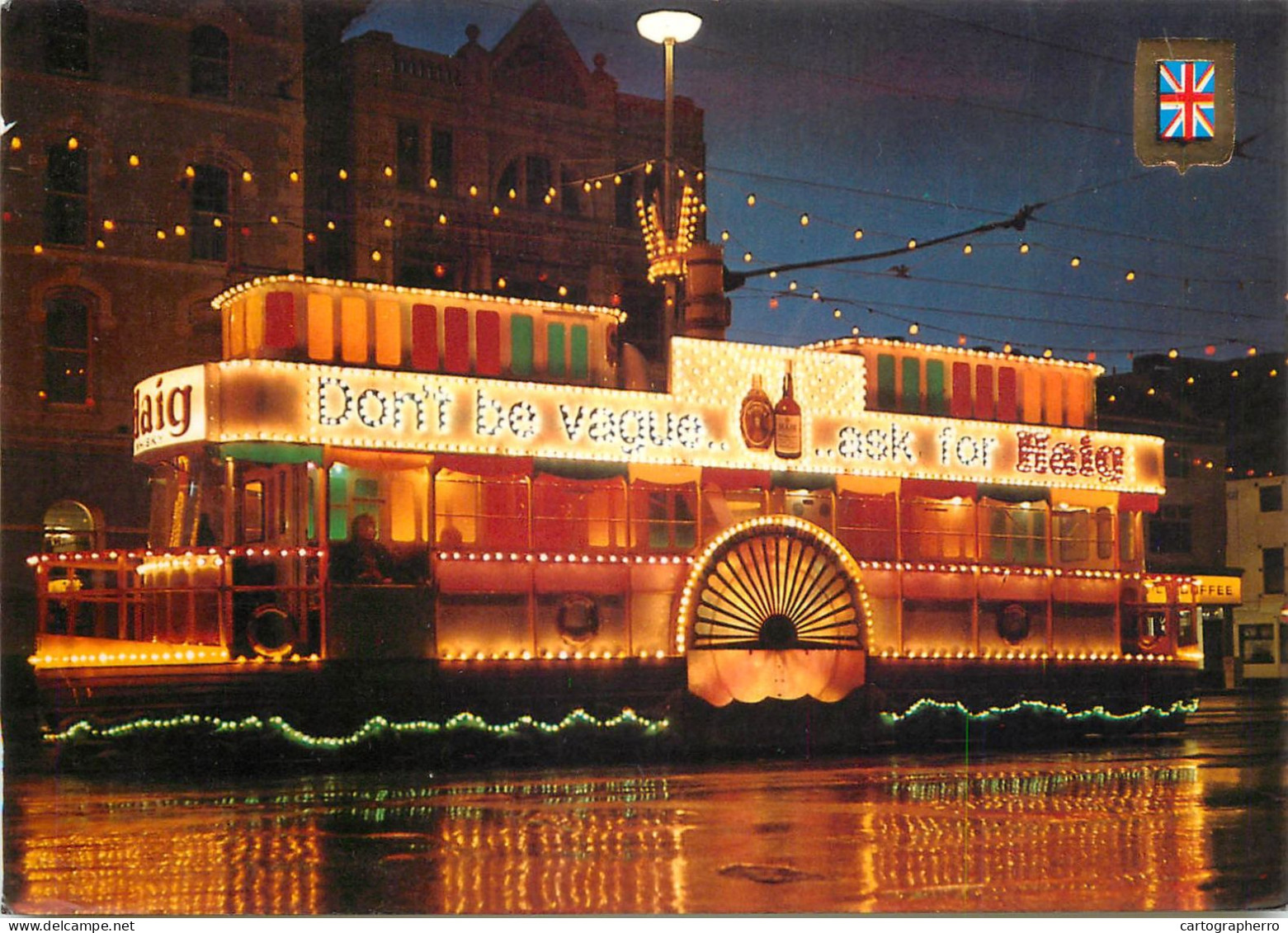 Navigation Sailing Vessels & Boats Themed Postcard Blackpool Illuminated Tram Paddle Steamer 1987 - Sailing Vessels