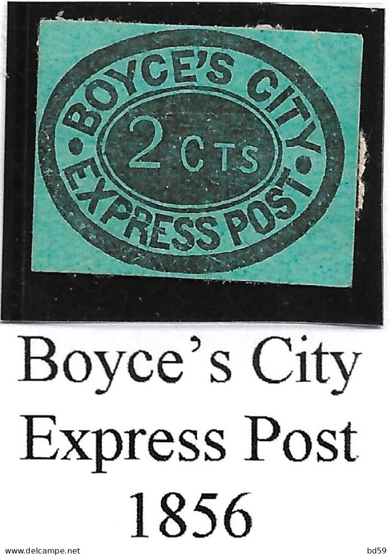 USA ETATS-UNIS Poste Locale De NEW-YORK Boyce's City Express Post - Lokalausgaben