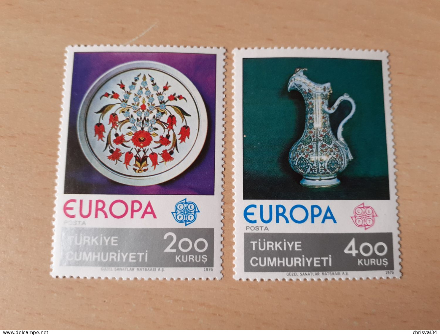 TIMBRES   TURQUIE     EUROPA    1976    N  2155  /  2156   COTE  8,00  EUROS   NEUFS   LUXE** - 1976