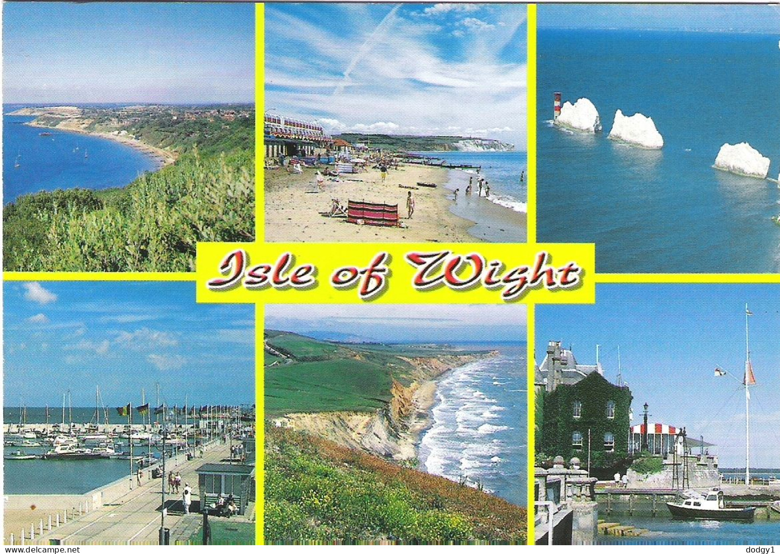 SCENES FROM THE ISLE OF WIGHT, ENGLAND. USED POSTCARD Ms6 - Other & Unclassified