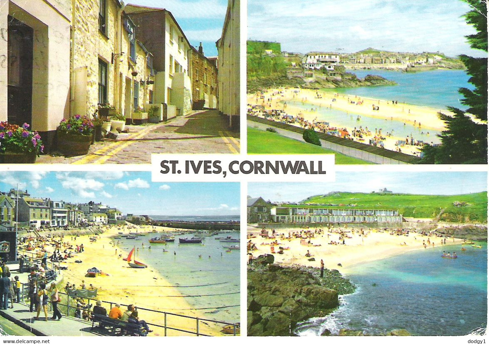 SCENES FROM ST. IVES, CORNWALL, ENGLAND. Circa 1982 USED POSTCARD Ms6 - St.Ives