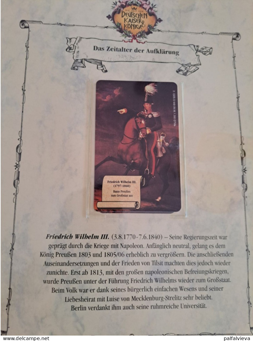 Phonecard Germany O 948 09.96. Deutschen Kaiser & Könige, Horse 1.300 Ex. MINT IN FOLDER! - O-Reeksen : Klantenreeksen