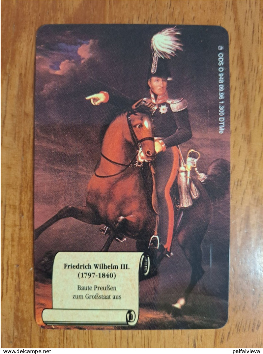 Phonecard Germany O 948 09.96. Deutschen Kaiser & Könige, Horse 1.300 Ex. MINT IN FOLDER! - O-Series : Customers Sets