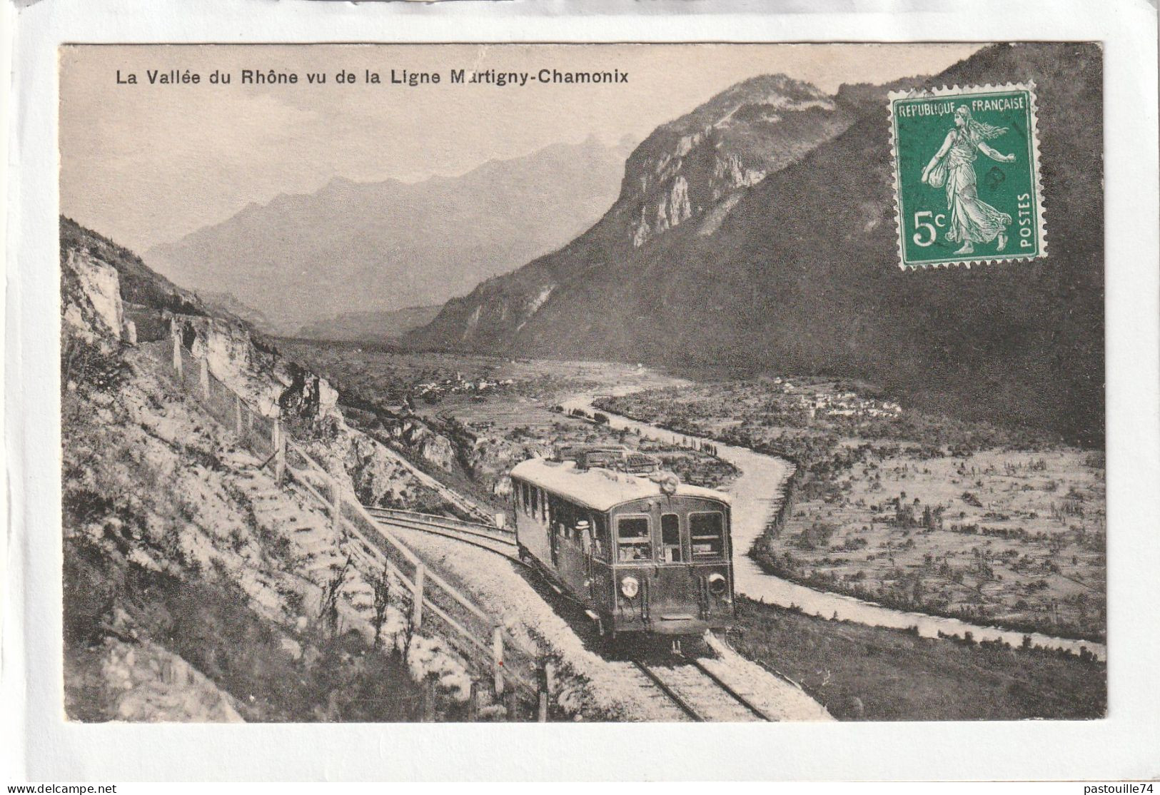 CPA :  14 X 9  -  La Vallée Du Rhône Vu De La Ligne Martigny-Chamonix - Martigny
