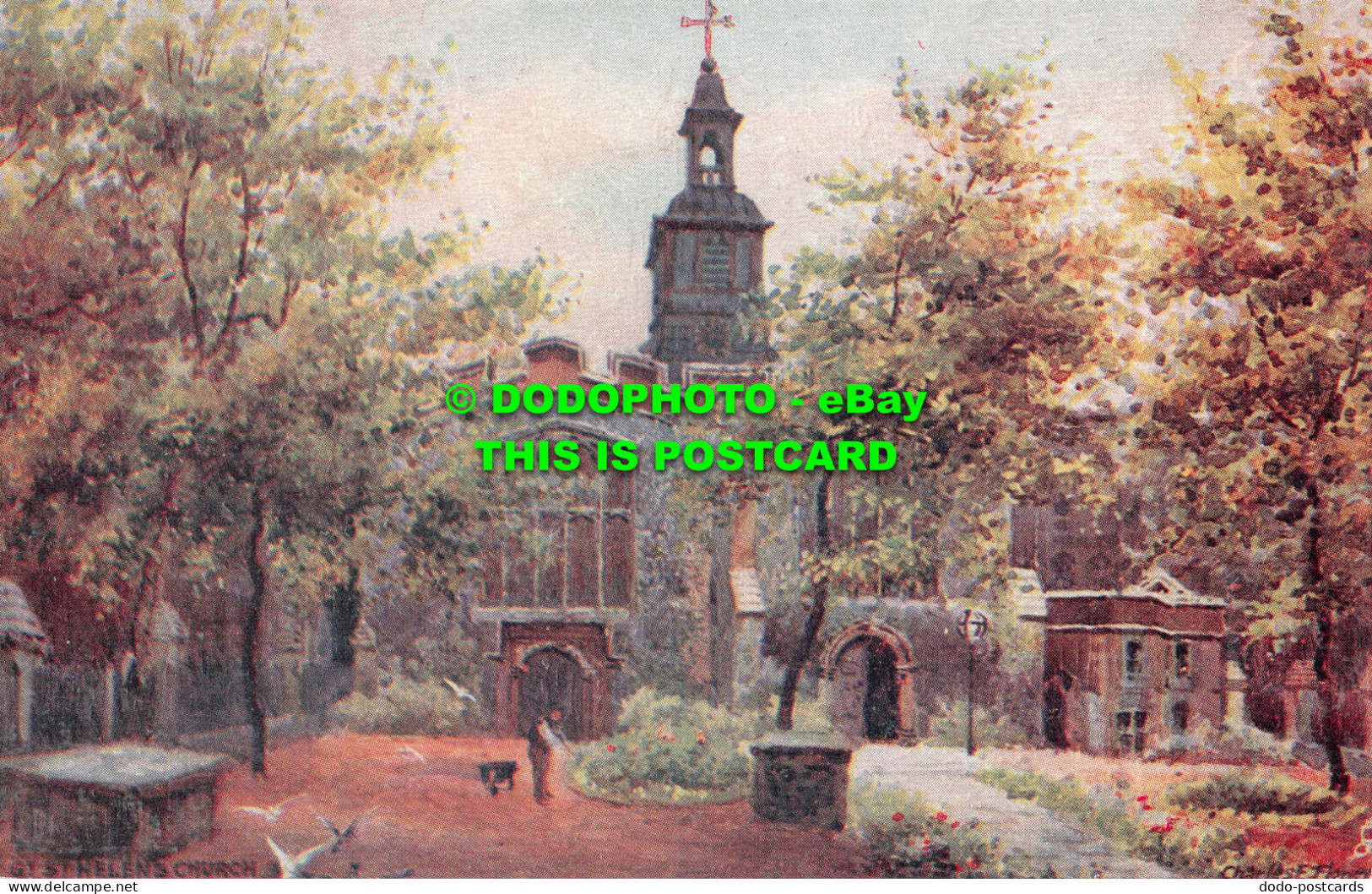 R548708 Old London Churches. St. Helen Church. Tuck. Oilette. Postcard No. 6258. - Andere & Zonder Classificatie