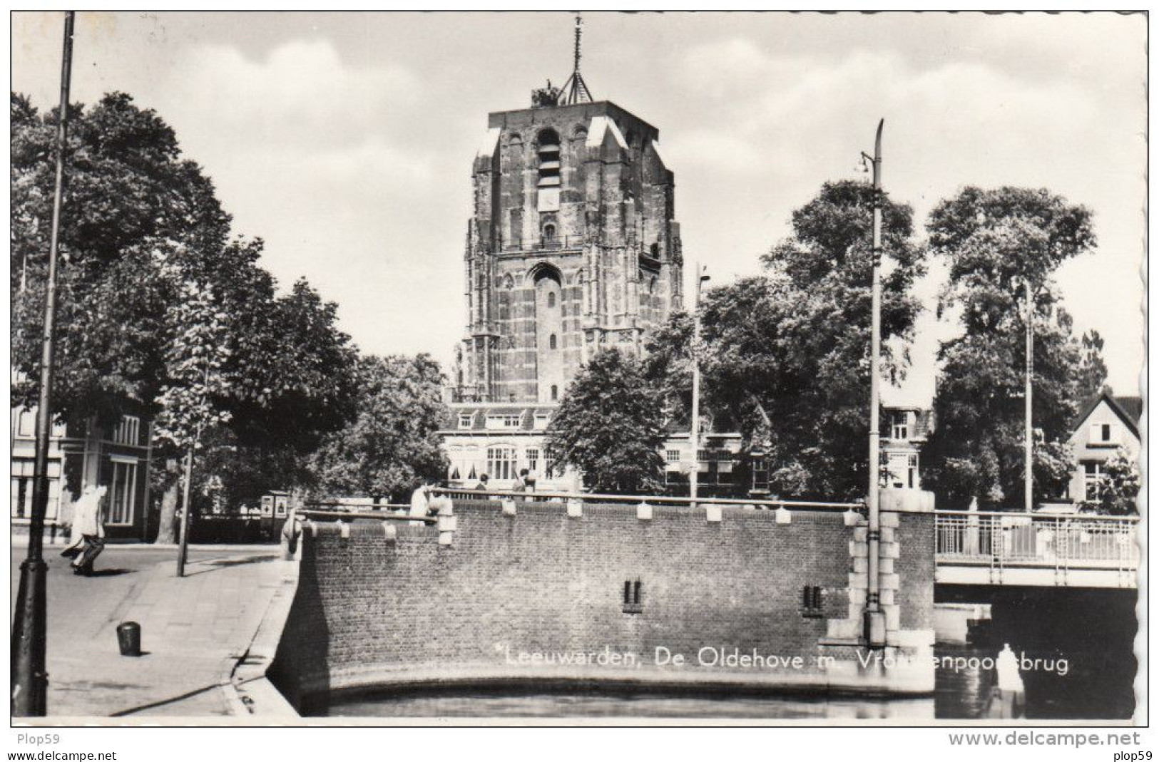 Cpa Ak Pk Leeuwarden De Oldehove M Vrouwenpoortbrug Real Photo 1962 - Leeuwarden