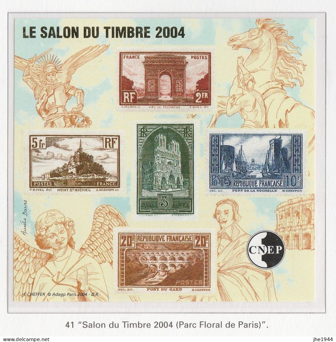 France CNEP N° 41 Salon Du Timbre Paris 2004, Les Timbres Semi-modernes - CNEP