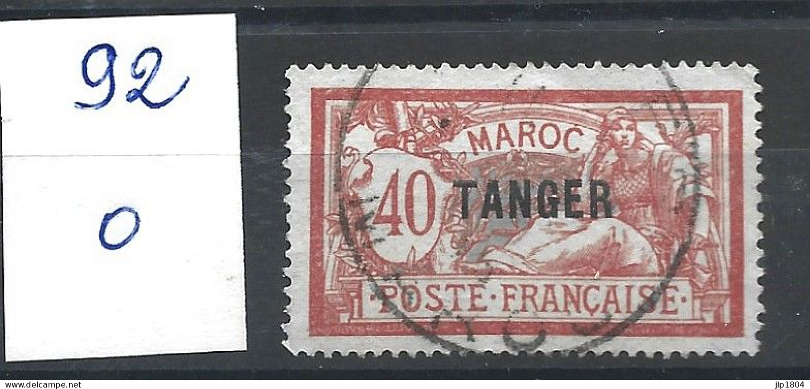 MAROC YT N° 92 Surcharge TANGER - Oblitéré - Used Stamps