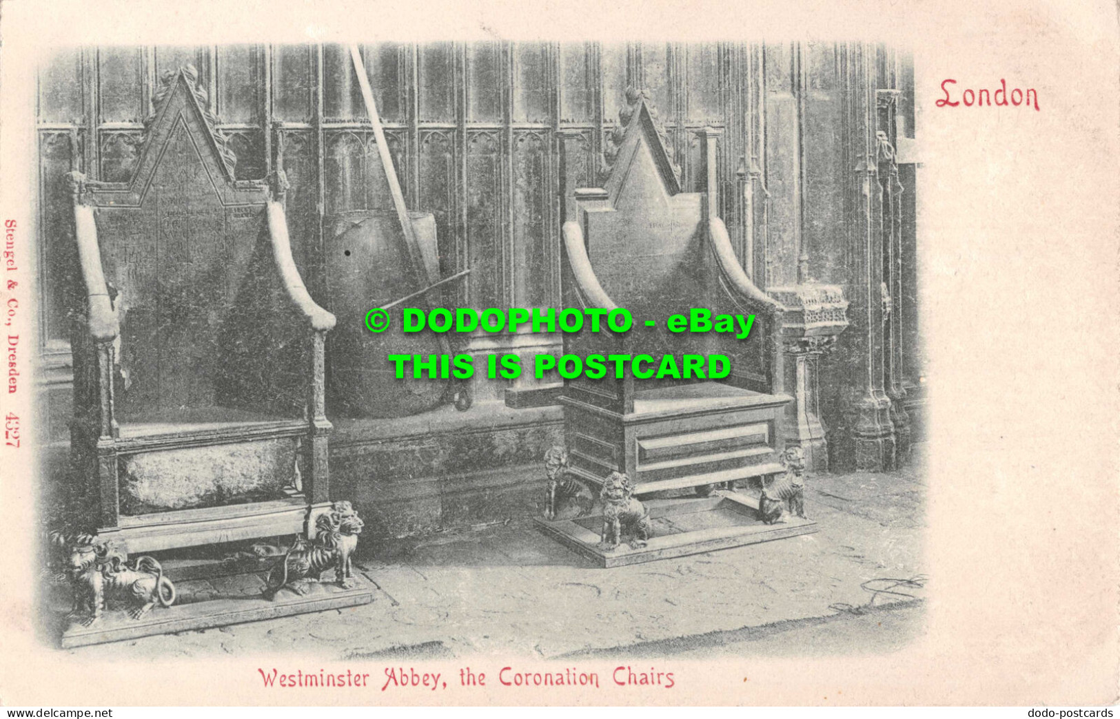 R548720 London. Westminster Abbey. The Coronation Chairs. Stengel - Andere & Zonder Classificatie