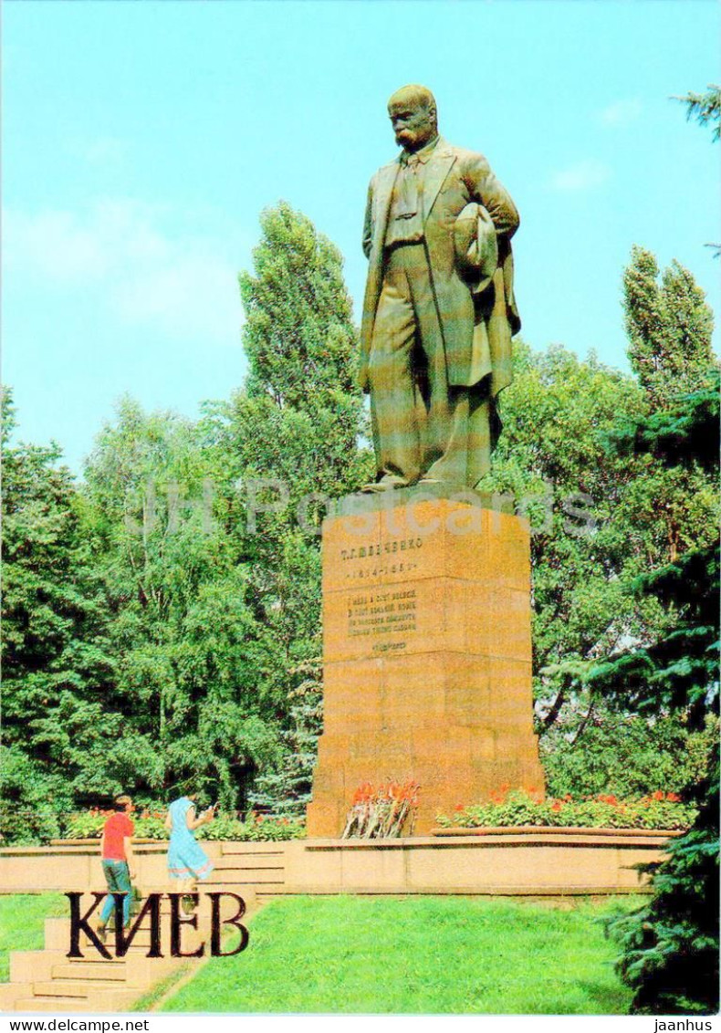 Kyiv - Monument To Ukrainian Poet Shevchenko - 1983 - Ukraine USSR - Unused - Ukraine