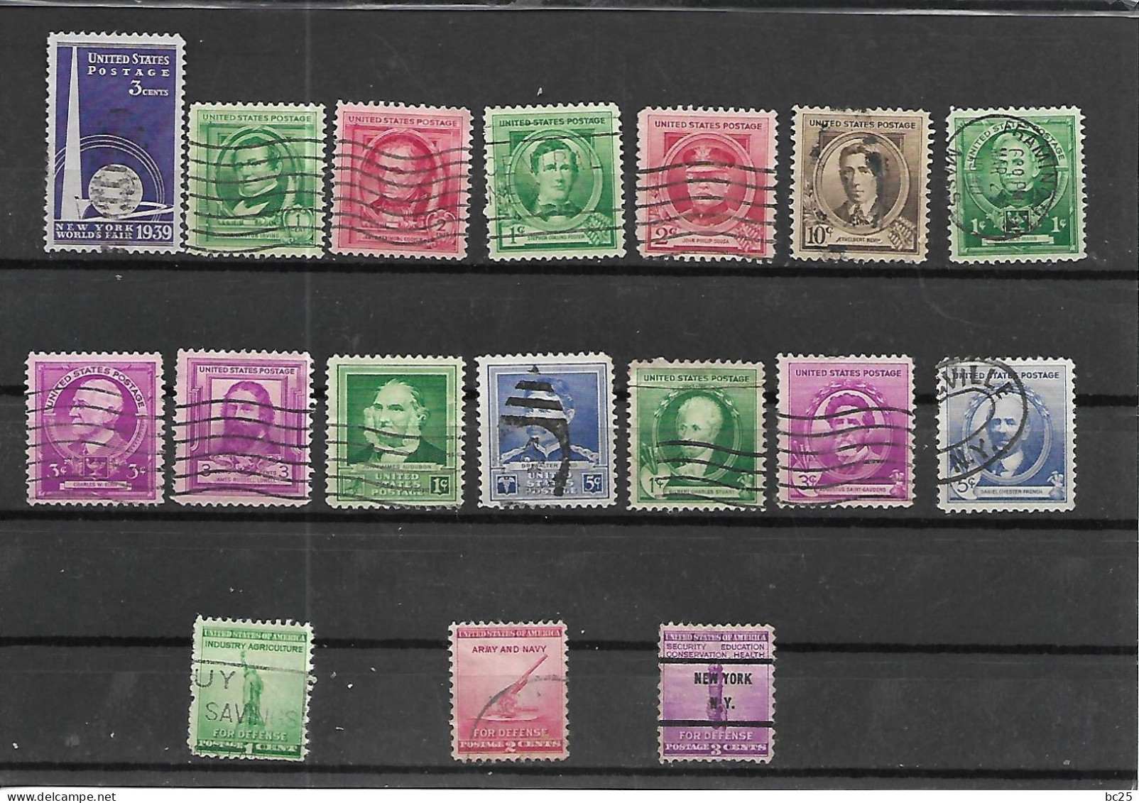 ETATS UNIS -95 TRES BEAUX TIMBRES  OBLITERES-VOIR CACHETS ET DIVERS DENTELURES - PAS EMINCE-DE 1932-40- VOIR 3 SCANS. - Usati