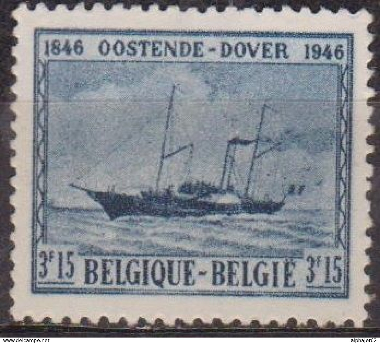 Liaison Maritime Ostende-Douves - BELGIQUE - Malle Diamant 1845 - N° 727 ** - 1946 - Unused Stamps