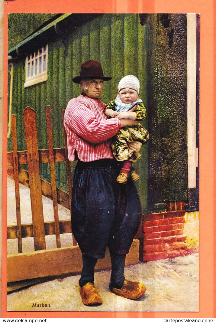 24445 /⭐ ◉  MARKEN Noord-Holland Nederlandse Vader En Baby In Traditionele Kleding-Photochromie Serie 114 Nr. 2353 - Marken