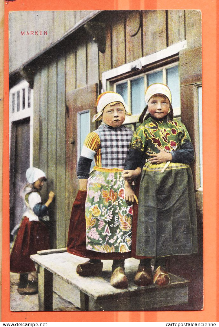 24484 /⭐ ◉  MARKEN Noord-Holland Nederlandse Meisjes In Traditionele Kleding En Klompen 1906 Dr TRENKLER Leipzig Mar-12 - Marken