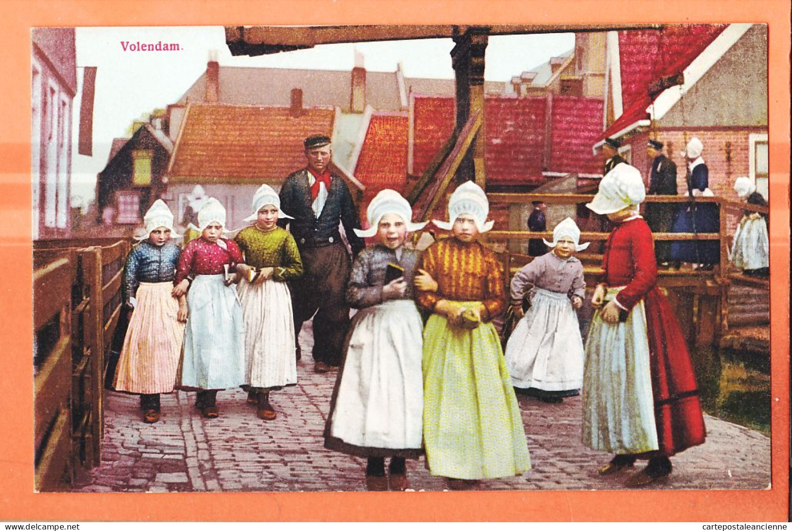 24476 /⭐ ◉  VOLENDAM Nederlandse Meisjes In Traditionele Kleding En Hoofddeksels Photochromie 1910s Serie 116 N°2370 - Volendam