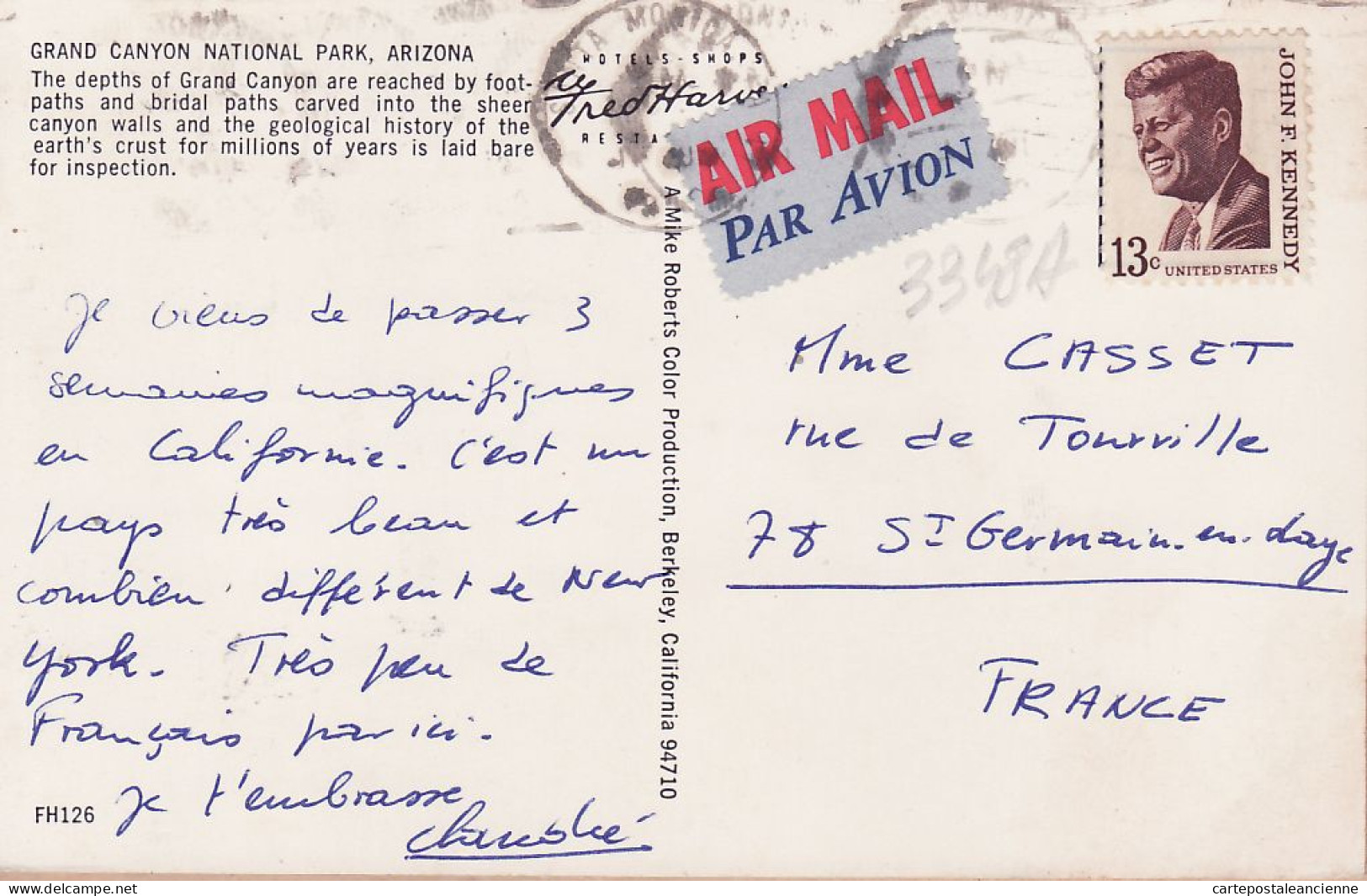 24007 / GRAND CANYON NATIONAL PARK ARIZONA 1970s à CASSET Rue Monts Grevets Saint-Germain En Laye / MIKE ROBERTS COLOR - Gran Cañon