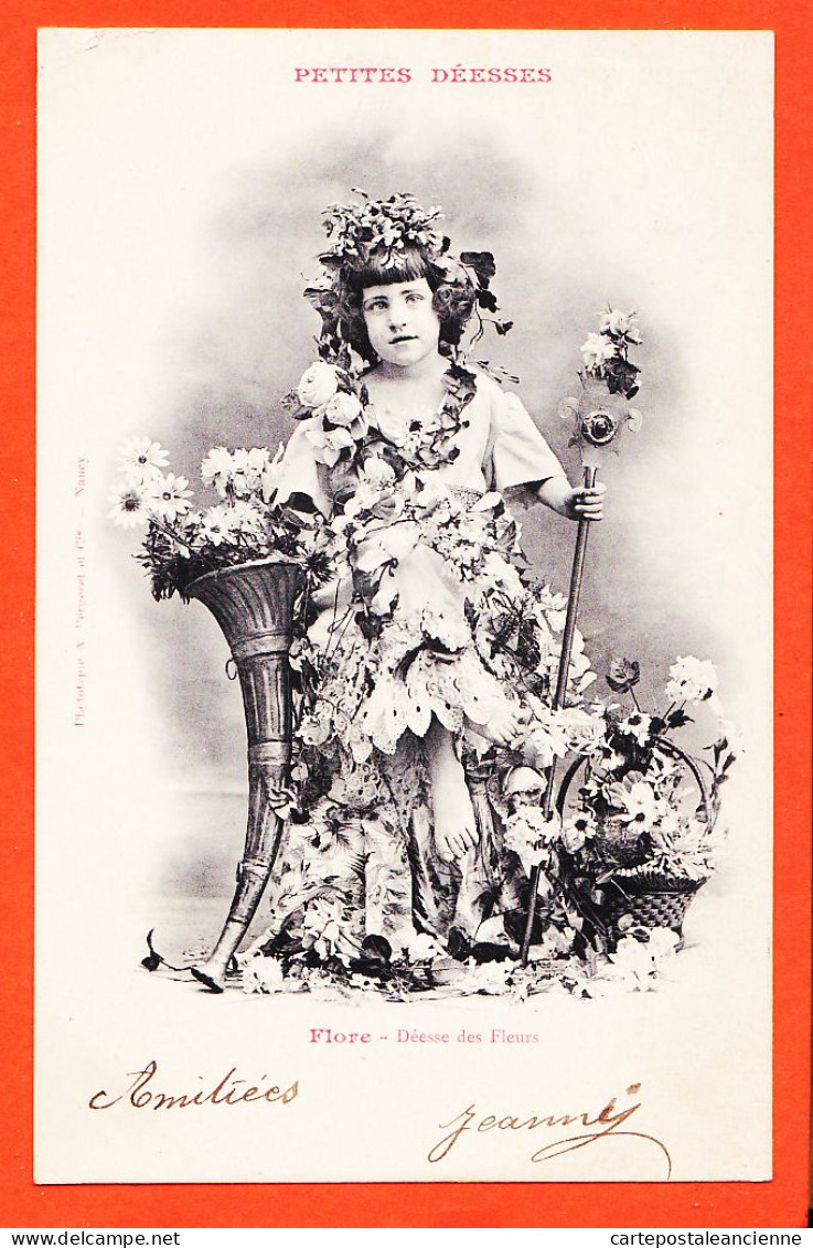 24289 /⭐ ◉  FLORE Déesse Des Fleurs Série PETITES DEESSES 1903 à Marius BOUTET Chargeur Des Postes Paris -BERGERET  - Bergeret