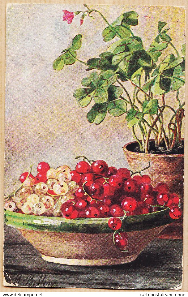 24393 /⭐ ◉  M.BILLING Groseilles Illustration Nature Morte 1909 à Lucette Et Renée BENOIT Lacrouzette  - Billing, M.