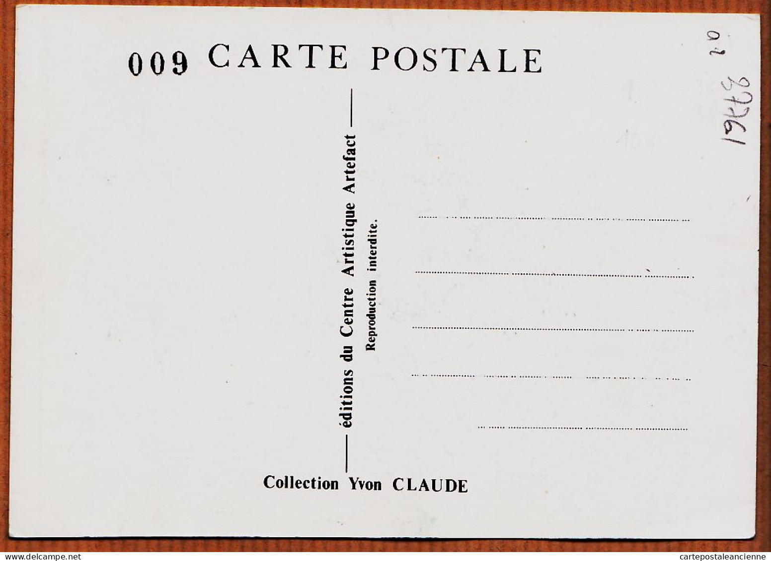 24381 /⭐ ◉  Peu Commun Visage Vieille Femme Collection Yvon CLAUDE 1980s Carte Numérotée N°9 Editions ARTEFACT - Contemporánea (desde 1950)