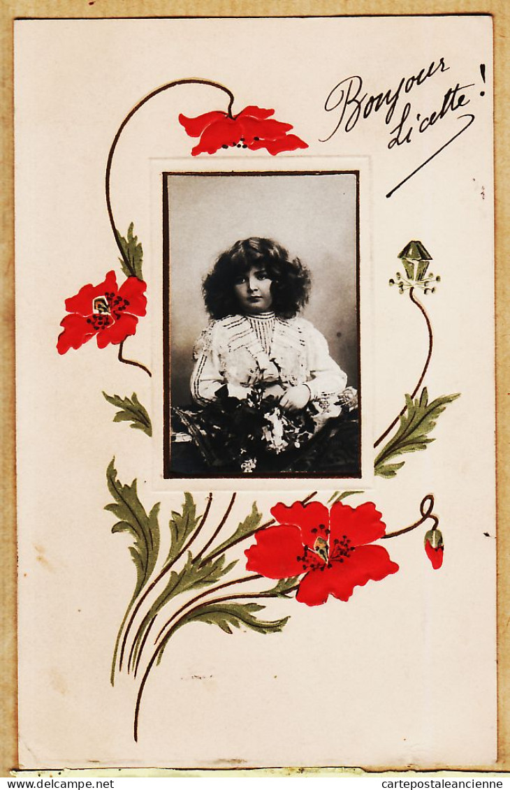 24375 /⭐ ◉  TB Embossed Série 404 Ajouti Photographie Fillette 1904 De Licette à Alice CATALAN Grand'Rue Montpellier - Voor 1900
