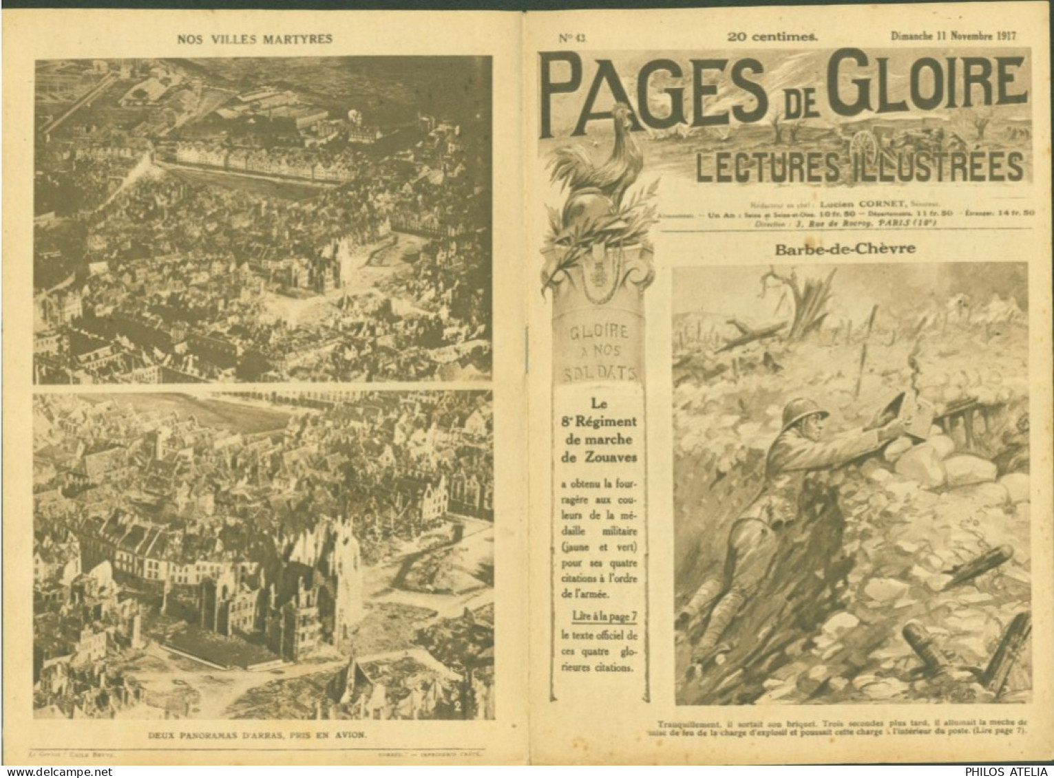 Journal Pages De Gloire Lectures Illustrées Paris 1917 Guerre 14 N°43 - Autres & Non Classés