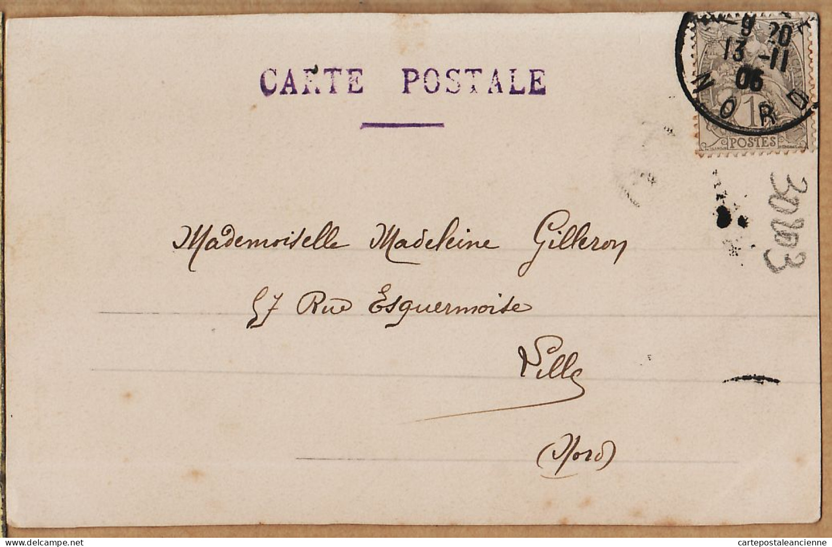 24374 /⭐ ◉  Carte Artisanale -voir Dos-Style Vienne MODE Femme 13-11-1905 De MISSE à GILLERON 57 Rue Esquermoise Lille - Before 1900