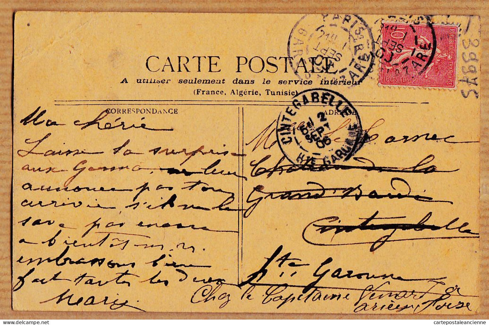 24127 /⭐ ◉  PARIS II Perspective Du Boulevard POISSONNIERE 1906 à LE CORNEC Chez Le Capitaine VENARD Foix - District 02