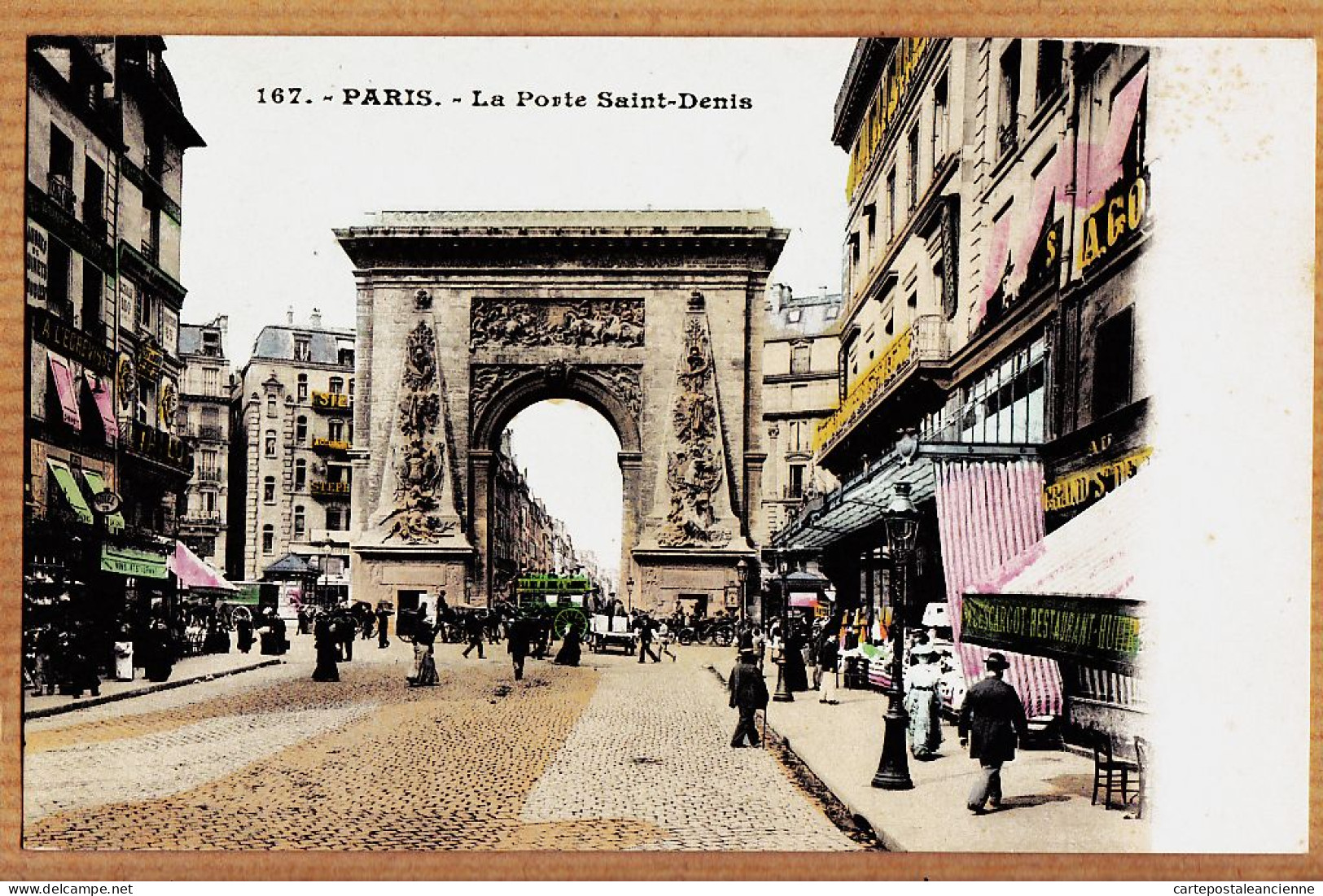 24235 /⭐ ◉  PARIS X Restaurant Escargot Huitres Au Grand St-Denis A L'Ecrevisse 1890s La Porte SAINT-DENIS N°167 - Arrondissement: 10