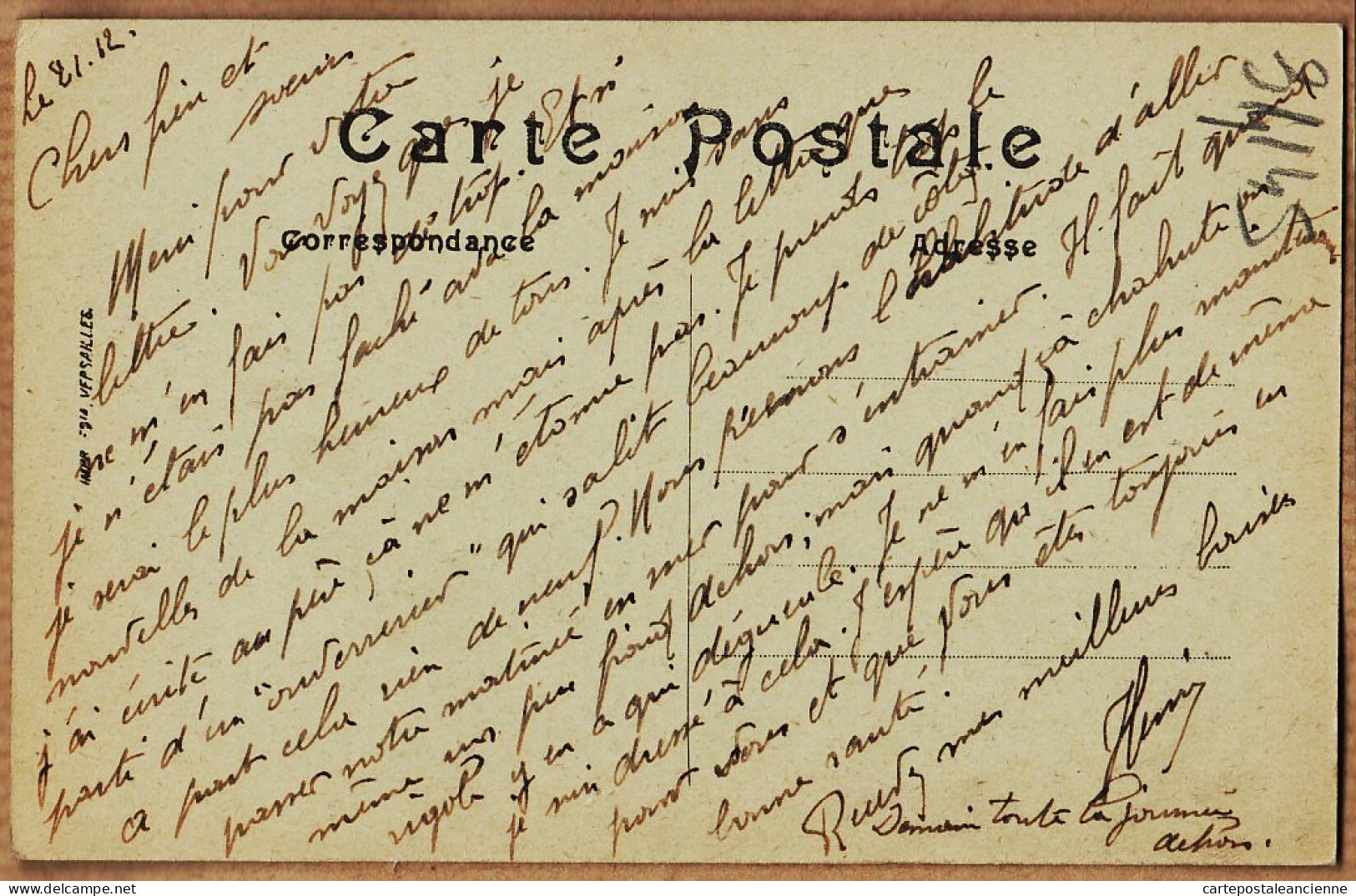 24191 /⭐ ◉  Lisez Correspondance Dure Vie Militaire Interressante PARIS VIIe Gare Du Quai D'ORSAY Et Le Palais 1910s  - District 07