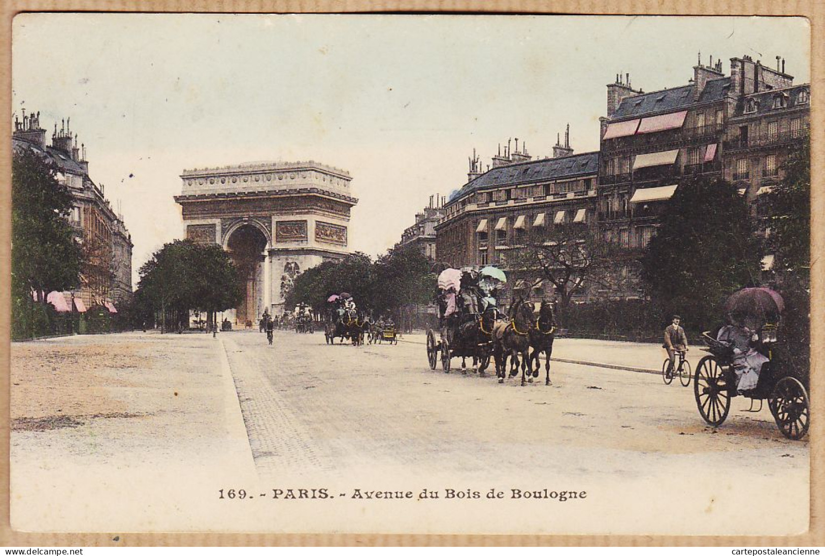 24220 /⭐ ◉  PARIS VIIIe Avenue Du Bois De BOULOGNE 18-10-1906 à BEC Rue Pigeovy Villers-sur-Mer N°169 - Arrondissement: 08