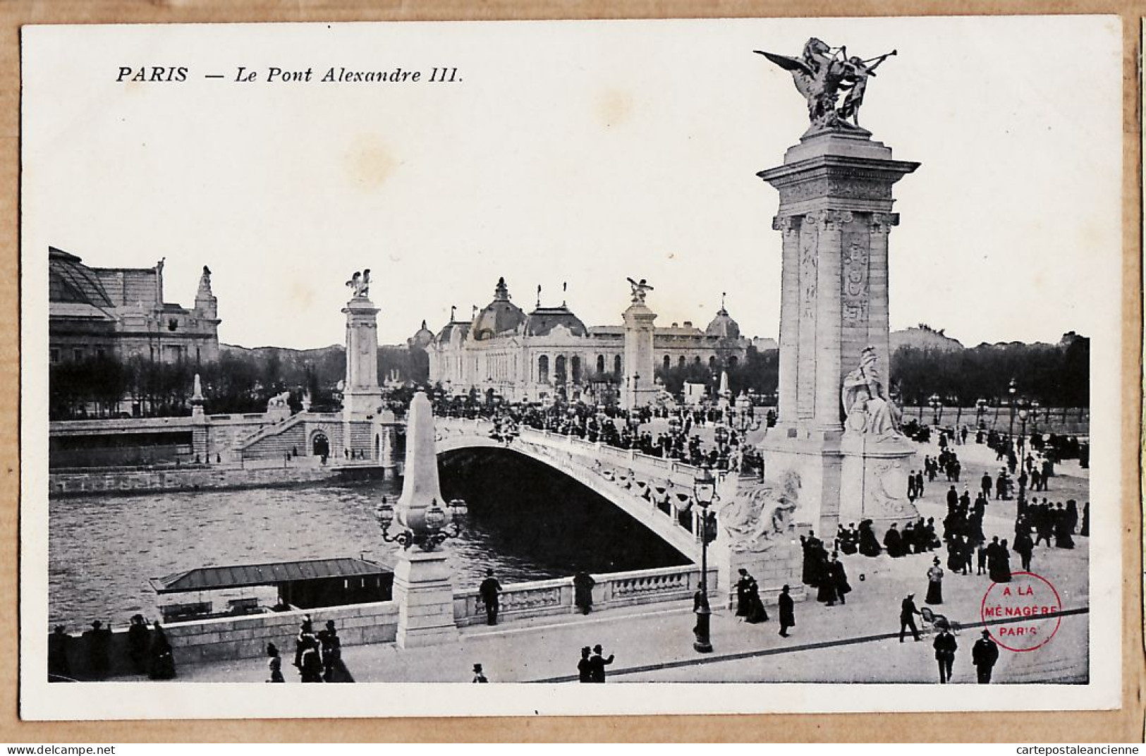 24216 /⭐ ◉  PARIS VIII Le Pont AEXANDRE III Cliché 1900s Etat: PARFAIT  - Arrondissement: 08